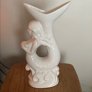 Ceramic mermaid vase